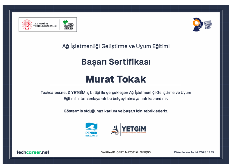 Ağ İşletmenliği Geliştirme ve Uyum Eğitimi